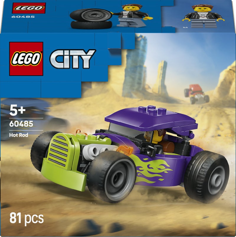LEGO City Hot Rod 60485 Building Toy Set (81 Pieces) - Image 2